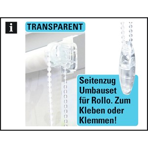 Gardinia Design Set pour store enrouleur transparent EasyFix, kit de conversion pour coller ou pincer.