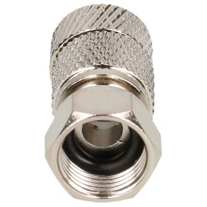 Connettore F Schwaiger 7 mm a vite con guarnizione per sistemi SAT.