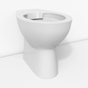 WC a terra Grohe Bau Ceramic, scarico profondo, senza brida, bianco alpino