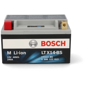 Batterie moto Bosch LI-ION 48 Wh / LTX14-BS pour une puissance de démarrage élevée. Accessoire auto électrique.