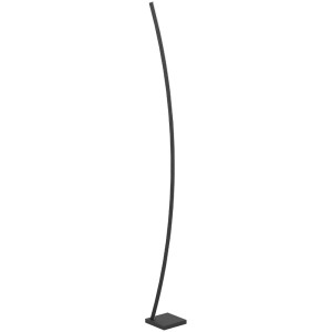 Lampadaire LED Eglo Picacha noir, design moderne pour salon et chambre.
