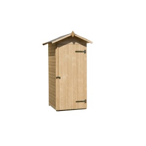 Armoire de balcon et terrasse Weka avec toit à deux pentes, 83x85 cm, en bois naturel.