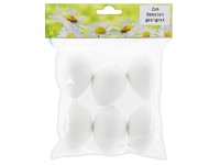 Styropor-Eier Weiss 6 cm / 6 Stück