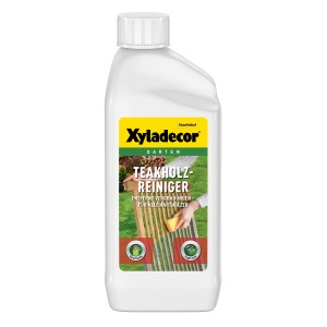 Flacone di Xyladecor Teak Wood Cleaner 750ml per mobili da giardino e legno duro.