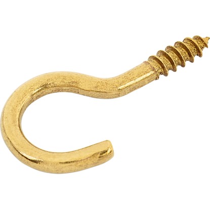 Schraubhaken Gebogen Messing Ø 2,6 x 30 mm / 6 Stk.