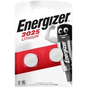 Energizer Pila a bottone al litio CR 2025, confezione da 2. Batteria per telecomandi, ecc.