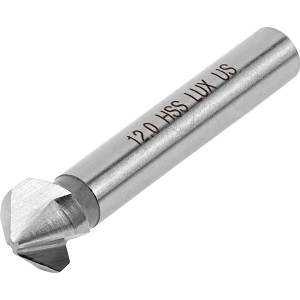 LUX Senker Comfort Ø 12 mm, fraise à chanfreiner en acier HSS pour fraisage précis.