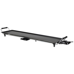 Nouvel Teppanyaki Grill 90, grill elettrico nero con maniglie e controllo temperatura.