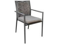 Acamp Stapelsessel Queens Aluminium Anthrazit-Grau 85 x 55 x 58 cm