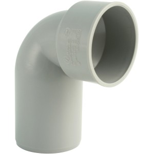 Coude de siphon HT Marley 90° DN 50/40, raccord de tuyau d'évacuation gris.