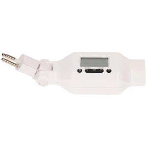 Max Hauri digitale Zeitschaltuhr Clip-Clap, weiße Hausfunksteuerung mit LCD-Display.
