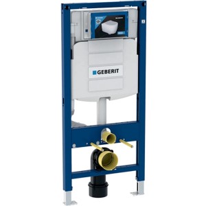 Geberit Duofix elemento di supporto per WC sospeso con cassetta incasso, telaio blu.