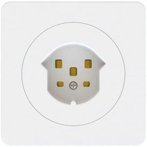 Presa a muro bianca maxONE T25, 16A, 400V per montaggio a parete.