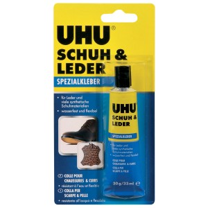 UHU Colla per Scarpe e Pelle, tubo da 30g. Adesivo speciale per scarpe e cuoio.