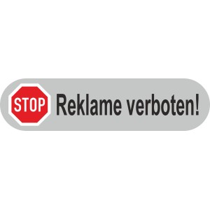 Autocollant "Publicité interdite" 2,5x9cm, résistant aux intempéries pour intérieur et extérieur.