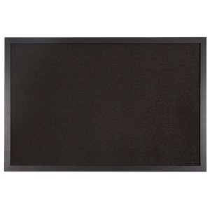 Schwarze Pinnwand, 40x60 cm, mit Rahmen. Ideal für Notizen und Termine.