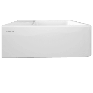 Lavabo Domberg DB2006, 38,5x26 cm, blanc. Idéal pour les petites salles de bains et les toilettes invités.