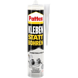Pattex Kleben statt Bohren Kristallklar adesivo di montaggio, cartuccia da 290g.