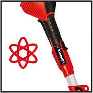 Einhell Coupe-bordures sans fil GE-CT 36/30 Li E - Solo, gros plan sur la tête de coupe rouge.