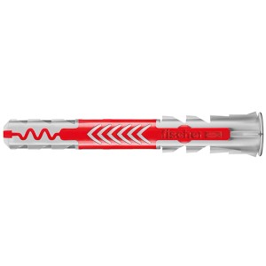 Fischer Cheville universelle DuoPower, 6x50 mm, 100 pièces, rouge/gris.