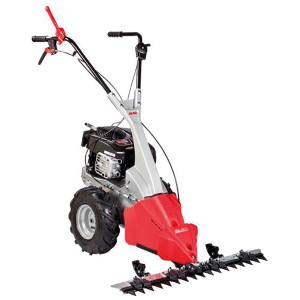 Faucheuse à barre Al-Ko BM 875 III pour jardins naturels et prairies avec hauteur réglable.