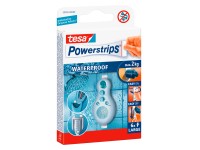 tesa Powerstrips Large Waterproof Bianco 6 pz