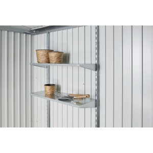 Étagères Biohort pour abri de jardin Europa/AvantGarde, galvanisées, avec accessoires.