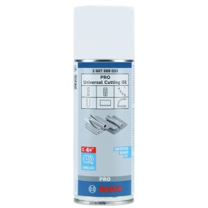 Huile de coupe universelle Bosch Pro pour forets et lames de scie, prolonge la durée de vie.