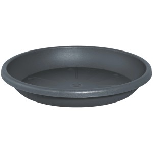 Geli Cylindro soucoupe, Ø 33cm, anthracite, soucoupe en plastique pour pot de fleurs.