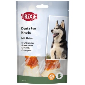 Trixie Kauknoten Denta Fun Pollo, confezione da 2. Osso da masticare per cani per l'igiene dentale.