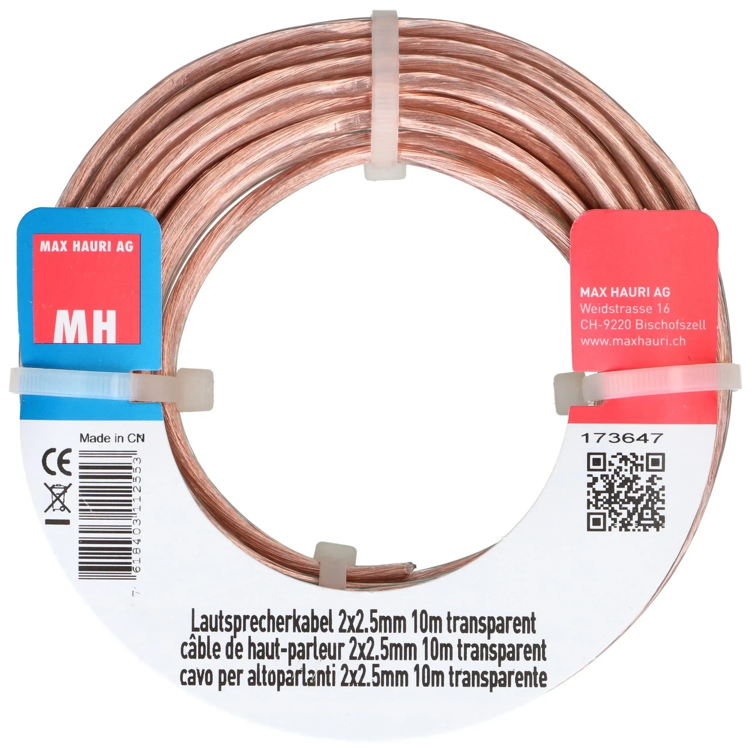 Dietz Lautsprecherkabel ECO Line 10m – 2x2,5mm², Leicht & Flexibel Für Auto & Heimkino