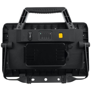 Faretto da lavoro a LED Worklight 50W con maniglia e supporto, vista posteriore.