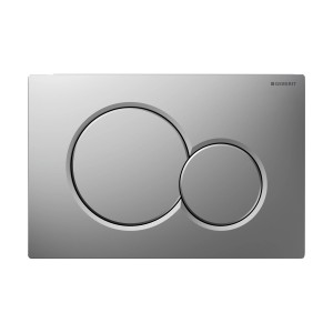 Placca di comando WC Geberit Sigma01, cromo opaco, per sistema a doppio scarico.