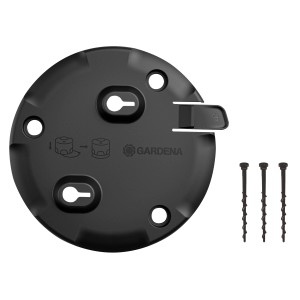 Plaque de raccordement Gardena AquaPrecise pour installation hors sol avec vis.