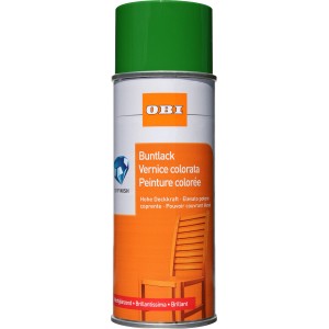 OBI Smalto spray giallo-verde lucido, bomboletta da 400ml.
