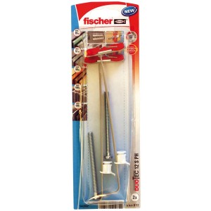 Fischer DuoTec 12 S PH K NV tassello basculante, 2 pezzi, per materiali cavi e pieni.