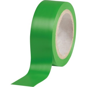 Ruban isolant vert du set de 6, 4,5 m x 15 mm, pour installations électriques.
