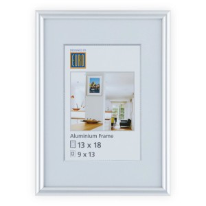 Cornice portafoto in alluminio argento AL3, 13x18 cm, ideale per esporre le tue foto con stile.