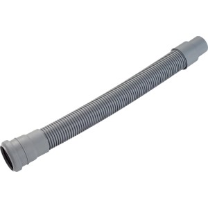 Tubo flessibile HT in plastica grigia, lunghezza 500 mm, per impianti sanitari.