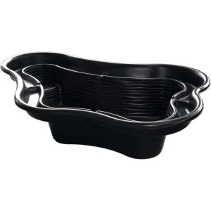 Ubbink Calmus SIII laghetto preformato, 350 l, vasca in PE nero con zone per piante per laghetti da giardino.