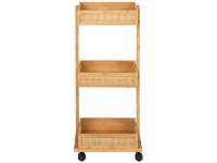 Wenko Badwagen Allegre Bambus Natur 3 Etagen (HxBxT) 71,5 18,5 32 cm