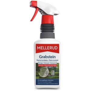 Flacone spray di detergente per lapidi da 500 ml per la cura delle tombe.