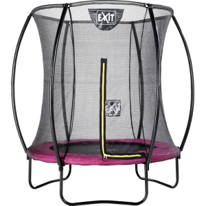 EXIT Silhouette Trampolino, D183cm, rosa, con rete di sicurezza. Trampolino da giardino per bambini.