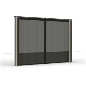 Tenda per pergola Siena Garden con zanzariera, grigio argento, 300x210 cm. Accessorio per pergole e gazebo.