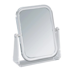 Specchio cosmetico quadrato Wenko Noci con ingrandimento 3x, orientabile.