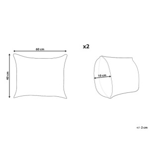 Beliani Cuscini decorativi da esterno Boissano Verde 40 x 60 cm / 2 pz