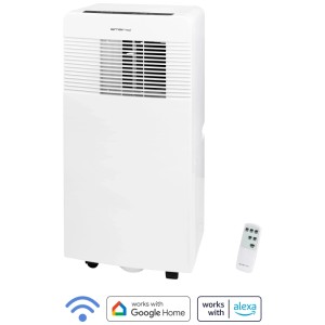 Climatiseur mobile blanc Emerio PAC-127111.1 avec télécommande, 9000 BTU/h.