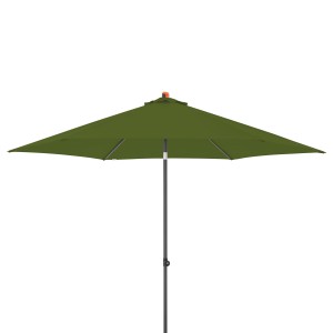 Doppler Balkonschirm MyZone Kiwi mit Knickfunktion, grüner Bezug und grauem Mast.