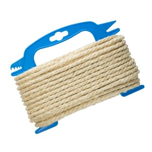 Corde en sisal Conacord, diamètre 8 mm, longueur 10 m, enroulée sur support bleu.