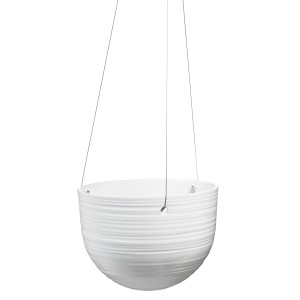 Cesto sospeso bianco Söndgen Bergamo, 18 cm, per fiori e piante.